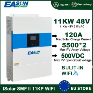 EASUN 11000W Hybrid Solar Inverter Dual Output 5500w MPPT 220V 48V Max PV Input 500V 22000VA Solar Charger 160A Support BMS Wifi - AliExpress 13 - Color : SMF-II-11KP - Output Voltage : 220v - Input Voltage : 48V