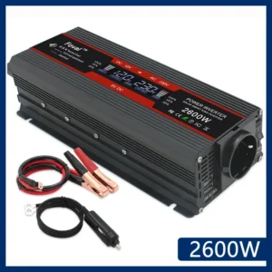 Power Inverter 1500W/2000W/2600W LCD Display DC 12V to AC 220V Solar 2 USB Car Transformer Convert EU Socket Modified Sine Wave - AliExpress 34 - Ships From : spain