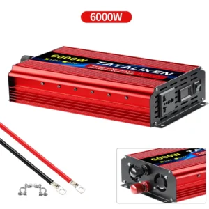Pure Sine Wave Inverter DC 12V/24V To AC 110V/220V 1600W 2500W 3500W 4500W 5000W 6000W Portable Power Converter Universal Socket - AliExpress 13 - Color : 6000W 12V - Socket Type : Universal - Output Voltage : 110V 60Hz - Ships From : Australia