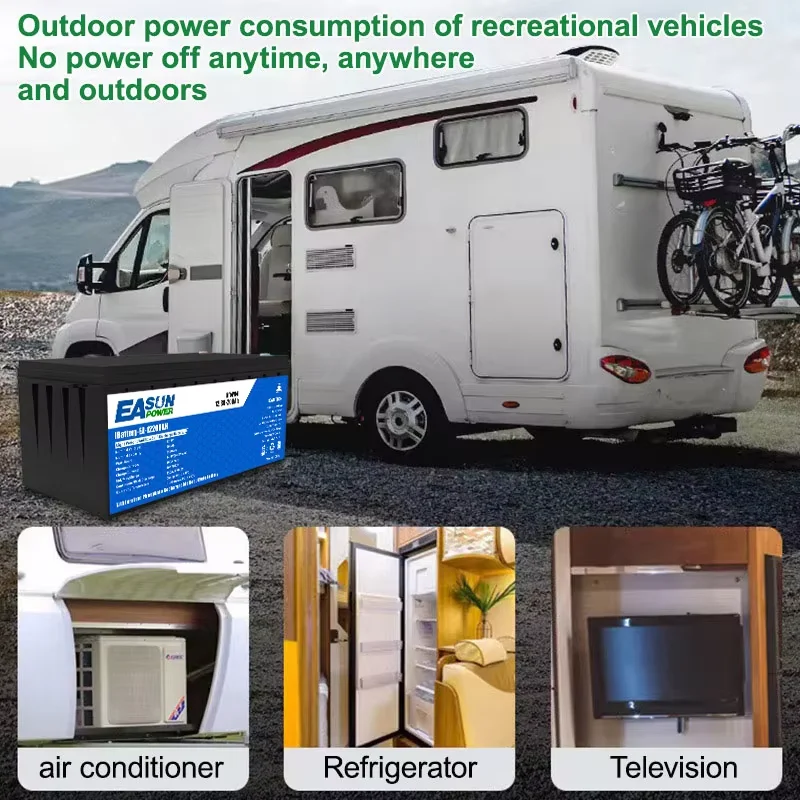 EASUN 200AH 100AH Lifepo4 Battery 12V 24V Packs Solar Lithium Iron Phosphate Battery Rechargeable BMS Grade A 6000+ Cycle - AliExpress 44 - Color : 24V-100AH - Ships From : france - Image 2