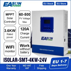 Easun Power 4000w 24v Off Grid MPPT Solar Inverter Hybrid Pure Sine Wave 120a 230v 50/60hz Solar Inverter Charger Wifi EU Stock - AliExpress 13 - Ships From : Poland
