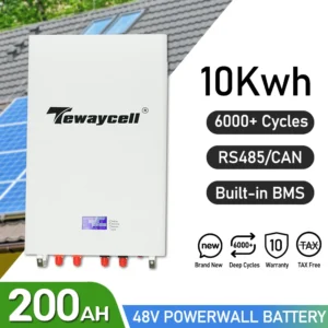 Tewaycell 48V 100Ah 200Ah Powerwall 5KWh 10KWh LiFePO4 Battery Pack With RS485 CAN 6000 Cycles Built-in BMS Solar System NO TAX - AliExpress 44 - Color : 15S-200AH-9.6KWh - Ships From : China Mainland