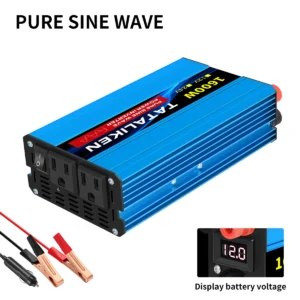 12V24V  To 110V AC Pure Sine Power Inverter 16000W 4000W  Power 60HZ  Converter Car Accessories Solar With LED And US Socket - AliExpress 34 - Color Name : 12V 110V 1600W 60HZ