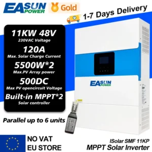 EASUN Mppt Solar Inverter 11KW 6.2KW 48v Dual Output 4KW 3.2KW 24V 2.2KW 12V Off Grid Inverter Built-In Wifi Support RS485 RS232 - AliExpress 13 - Color : 11KW Parallel