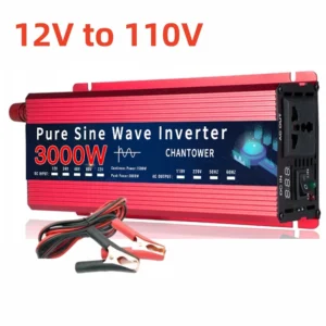 Pure Sine Wave Inverter 12V 220V/110V 1000W 1600W 2200W 3000W 4000W 5000W DC To AC Power Voltage Converter Car Solar Inverter - Color Name : 3000W 12V 110V
