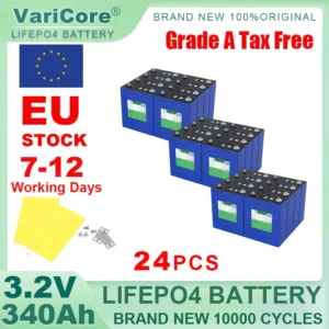 3.2V 340Ah LiFePO4 Rechargeable Battery Lithium Iron Phosphate for 12v 24v 36v 48v Travel Solar Campers Golf Cart Yacht Tax Free - AliExpress 44 - Color : 24pcs 3.2V 340Ah