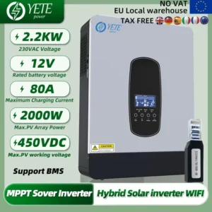 YETE Hybrid Solar Inverter 6200W 3200KW 2200KW MPPT Solar Inversor 48V 24V 12V Build 110A Solar Controller Charger with WIFI - AliExpress 44 - Color : 2.2KW 12V - Ships From : GERMANY