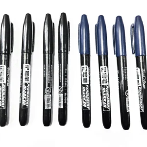 6 PCS Permanent Marker Pen Manga Drawing Markers Black Blue Red Waterproof Ink Sketch Pens Stationery Art School Supplies - AliExpress 21 - Color : 5 Black 5 Blue
