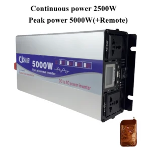 4000/5000W Pure Sine Wave Inverter Power  DC12V 24V To AC220V Voltage 50/60HZ Voltage Power Converter USB Charger Solar Inverter - AliExpress 13 - Color : 5000W Remote control - Socket Type : Universal - Input Voltage : 12V - Output Voltage : 230V(50HZ)