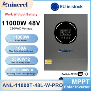 Aninerel NEW 11KW 6.2KW 4.2KW 24V/48V Hybrid Solar Inverter household Built-in MPPT 100A 120A 160A Charge Controller 220V WiFi - AliExpress 13 - Color : 11000W-48V-WiFi - Ships From : Poland