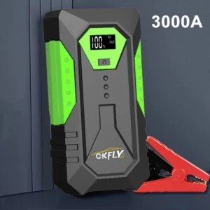 New 3000A Portable Car Jump Starter 59.2Wh Power Bank Car Booster Charger Starting Device Petrol Diesel Car Emergency Buster - AliExpress 34 - Color : 3000A Green - Ships From : france