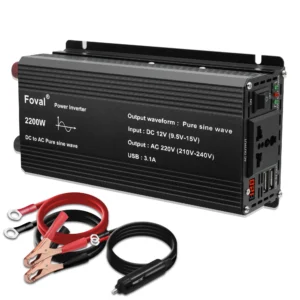 Pure Sine Wave Inverter DC 12V to AC 220V 230V 1500W/2200W/2600W Voltage Transfer Converter Universal EU Socket Auto Accessories - AliExpress 34 - Color Name : 2200W Universal 50Hz