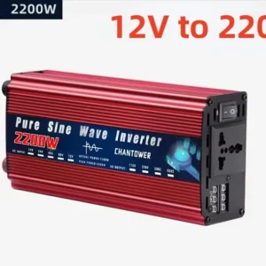 Pure Sine Wave Inverter 12V 220V 1000W 1600W 2200W 3000W 4000W 5000W 6000W 8000W DC To AC Power Converter Car Solar Inverter - Color Name : 2200W 12V 220V