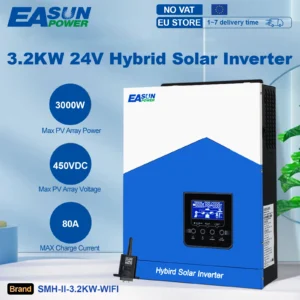 Easun Hybrid Solar Inverter 6.2KW 4.2KW 3.2KW 2.2KW 12v 24v 48v MPPT Off Grid 50/60HZ Pure Sine Wave 120A 80A 230v Solar Charge - AliExpress 13 - Color : SMH-II-3.2K - Output Voltage : 220-240V - Ships From : Poland