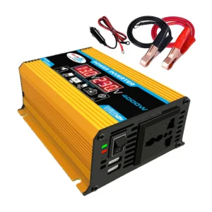 4000W Pure Sine Wave Inverter 12V/24V/48V/60V DC to AC 220V 110V Voltage Transformer Power Socket Converter for Car Home Outdoor - AliExpress 13 - Color : Yellow 12 V 110V - Ships From : france