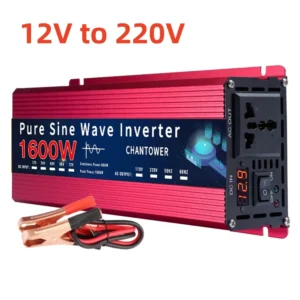 Pure Sine Wave Inverter 12V 220V 1000W 1600W 2200W 3000W 4000W 5000W 6000W 8000W DC To AC Power Converter Car Solar Inverter - Color Name : 1600W 12V 220V