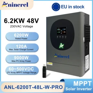 Aninerel NEW 11KW 6.2KW 4.2KW 24V/48V Hybrid Solar Inverter household Built-in MPPT 100A 120A 160A Charge Controller 220V WiFi - AliExpress 13 - Color : 6200W-48V-WiFi - Ships From : Poland
