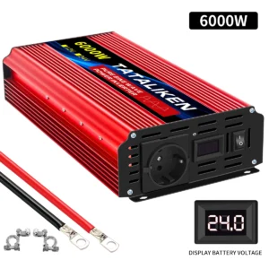 6000W/8000W/10000W EU socket 24V to AC 220V 50HZ pure sine wave inverter car power supply voltage portable converter with LED - AliExpress 34 - Color Name : 24V6000W220V50HZEU - Ships From : spain