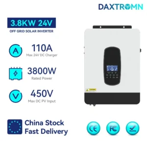 Daxtromn 10.2KW 8.2KW 6.2KW 4.2KW 3KW 1KW Solar Hybrid Inverter 12V 24V 48V 220V 500VDC 160A MPPT Pure Sine Wave Solar inverter - AliExpress 15 - Color : 3.8KW 24V No Wifi