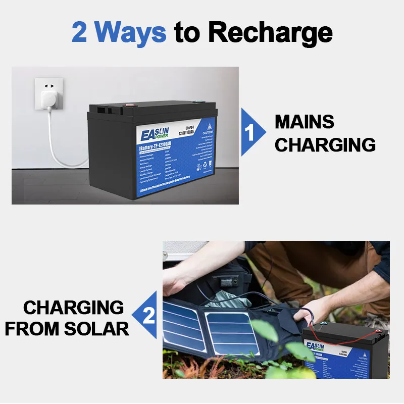 Easun Power Lifepo4 Battery 24V 100Ah Grade A 25.6V Cell Parallel and Customizable BMS +2000 Cycle Life Poland Stock for Storage - AliExpress 44 - Color : 12V 200AH - Image 3