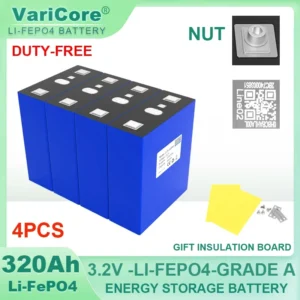 3.2V 360Ah 340Ah Lifepo4 Rechargeable Battery Lithium Iron Phosphate Travel Solar RV Campers 12v 24v batteries Grade A Tax Free - Color : 3.2V 320Ah 4pcs