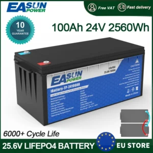 Easun Power Lifepo4 Battery 24V 100Ah Grade A 25.6V Cell Parallel and Customizable BMS +2000 Cycle Life Poland Stock for Storage - AliExpress 44 - Color : 12V 200AH