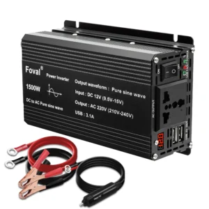 Pure Sine Wave Inverter DC 12V to AC 220V 230V 1500W/2200W/2600W Voltage Transfer Converter Universal EU Socket Auto Accessories - AliExpress 34 - Color Name : 1500W Universal 50Hz