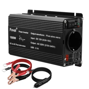 Pure Sine Wave Inverter DC 12V to AC 220V 230V 1500W/2200W/2600W Voltage Transfer Converter Universal EU Socket Auto Accessories - AliExpress 34 - Color Name : 1500W EU 50Hz