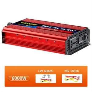 Pure Sine Wave Inverter 1000W-4000W DC 12V and 24V to AC 220V 50hz Power Inverter Charger  Adapter Universal Socket - AliExpress 34 - Color Name : 12V 6000W  220V