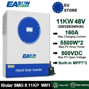 EASUN 11000W Hybrid Solar Inverter Dual Output 5500w MPPT 220V 48V Max PV Input 500V 22000VA Solar Charger 160A Support BMS Wifi - AliExpress 13 - Color : SMG-II-11KW-wifi - Output Voltage : 220v - Input Voltage : 48V