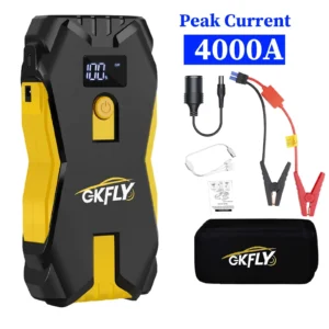 GKFLY Car Jump Starter 3000A/4000A Portable Petrol Diesel Starting Device 12V Portable Power Bank Car Battery Charger Buster - AliExpress 34 - Color : 4000A with Bag - Ships From : Poland