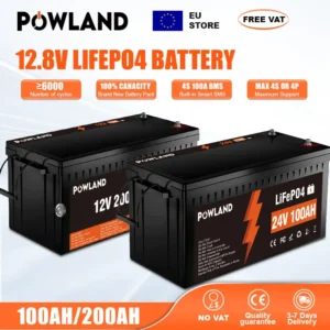 High Current Lifepo4 Battery 12V 24V 100Ah 200Ah Long Cycle Life Built-In BMS IP65 Supports Series And Parallel Battery Pack - AliExpress 44 - Color : IBattery-100AH-12V - Ships From : Poland