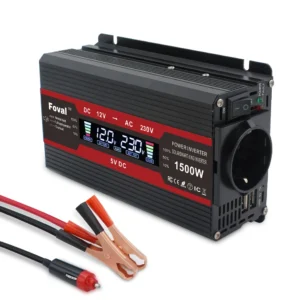 Power Inverter 1500W/2000W/2600W LCD Display DC 12V to AC 220V Solar 2 USB Car Transformer Convert EU Socket Modified Sine Wave - AliExpress 34 - Color Name : 1500W Black - Ships From : Poland