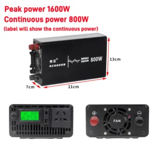1600W 2600W Inverter 12V 24V 48V 60V 72V To AC 110V 220V 230V Pure Sine Wave Inverter Solar Power Inverters Frequency Converter - AliExpress 13 - Color : Peak power 1600W - Socket Type : Europe - Input Voltage : 48V - Output Voltage : 240V(50HZ) - Output Voltage : 220V(60HZ)