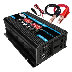 4000W Pure Sine Wave Inverter 12V/24V/48V/60V DC to AC 220V 110V Voltage Transformer Power Socket Converter for Car Home Outdoor - AliExpress 13 - Color : Black 12 V 220V - Ships From : spain