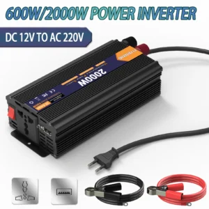 2000W/3000W/4000W UPS Inverter Charger 12V to 220V/230V with 20A Charger, USB, LED Display for Home Emergency, RV, Camping, Boat - Color : 2000W - Socket Type : Universal - Input Voltage : 12V - Output Voltage : 220V - Ships From : China Mainland