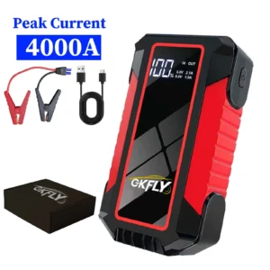 GKFLY Car Jump Starter 3000A/4000A Portable Petrol Diesel Starting Device 12V Portable Power Bank Car Battery Charger Buster - AliExpress 34 - Color : 4000A 59.2Wh - Ships From : spain