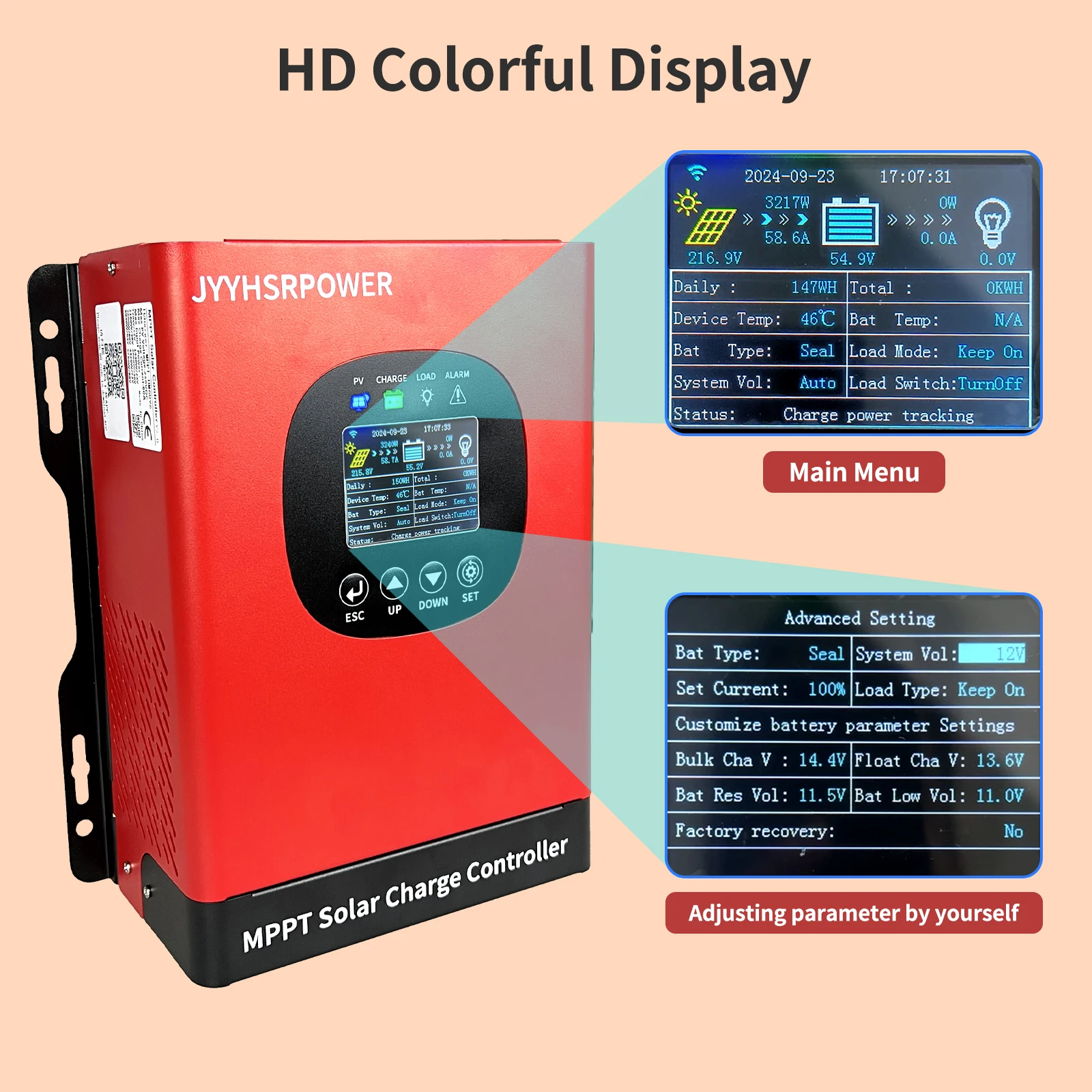 5760W 60A 50A 40A 80A Built-In WIFI MPPT Solar Charge Controller Max 230VDC For 12V 24V 48V 60V 72V 96V Auto System - AliExpress 13 - Current : MPPT40A 230VDC - Rated Voltage : AUTO12V-96V - Controller Type : Built-In WIFI - Ships From : brazil - Image 2