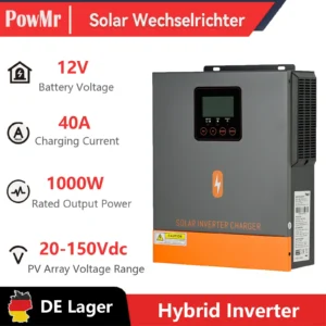 PowMr 1000W Hybrid Solar Inverter 12V 150V Pure Sine Wave Off Grid Solar Inverters 40A MPPT Solar Charge Controller Built-in BMS - AliExpress 44 - Color : 12V 1000W 2PCS - Ships From : france