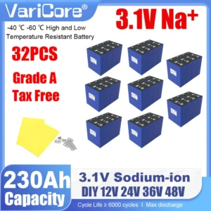 EU Stock 3.1V 230Ah Sodium-Ion Battery 2.9V Resistant low,high Temperature DIY 12v 24V Motorcycle Electric Car Travel Golf Cart - AliExpress 44 - Color : 3.1V 230Ah 32pcs - Ships From : GERMANY