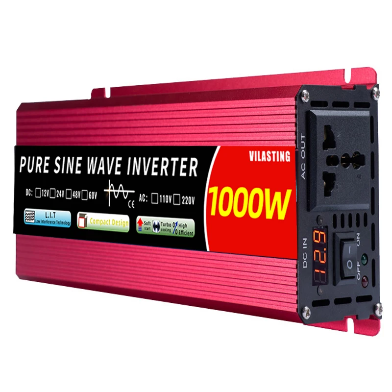 Portable Pure Sine Wave Inverter 1000W-5000W 12V to 220V 50HZ DC-AC Car Solar Power Converter High Frequency Inverter for Tra - AliExpress 34 - Color Name : 1000W 12V 220V 50HZ