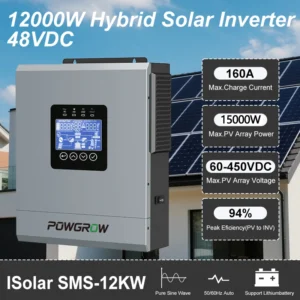 POWGROW 12000W Hybrid Solar Inverter Dual Input Dual Output 6000w MPPT 220V 48V Max PV Input 500V Solar Charger 160A Support BMS - AliExpress 13 - Color : SMS-12KW-W - Output Voltage : 220V - Ships From : Poland - Input Voltage : 48V