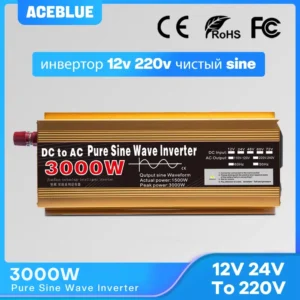 Inverter 12v 220v Pure Sine Wave 1600W-3000W Transformer Convert Multi-function Socket Converter Car inverter - AliExpress 34 - Color Name : 12V 50HZ 3000W