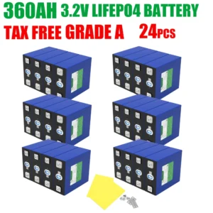 3.2V 360Ah LiFePO4 Battery Lithium Iron Phosphate 10000Cycle for 12v 24v Travel Solar Campers Golf Cart Yacht  Grade A Tax Fre - AliExpress 44 - Color : 3.2V 360Ah 24pcs - Ships From : GERMANY