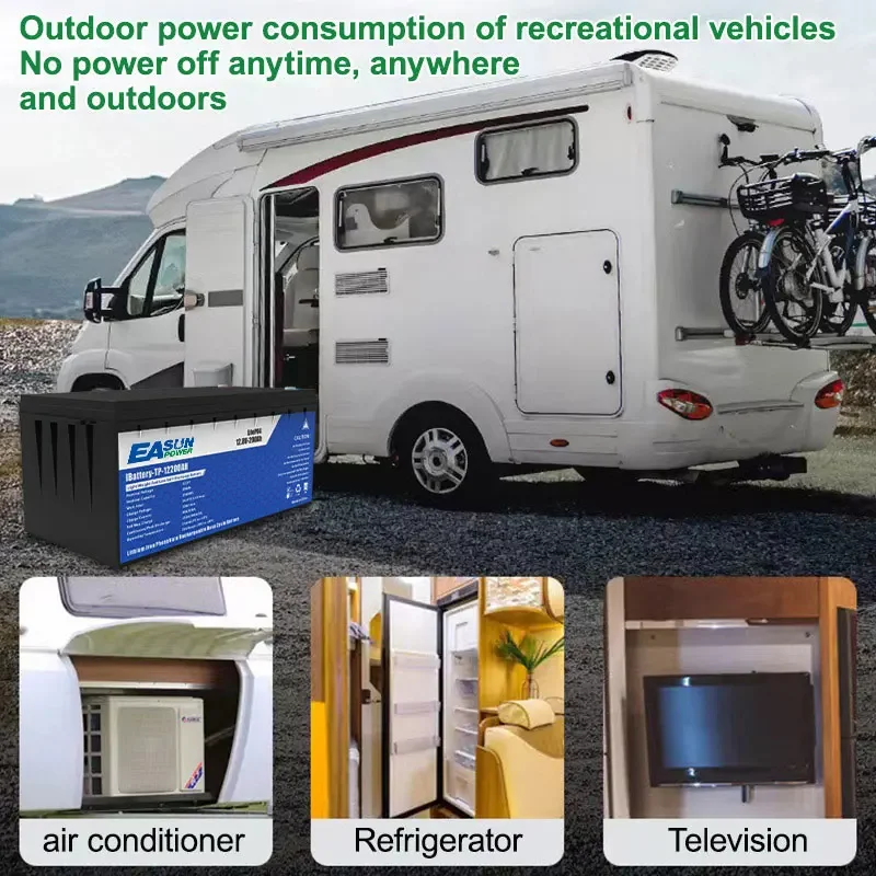 EASUN POWER LiFePO4 Battery 200AH 100AH 12V 24V BMS Rechargeable Lithium Bateria Pack for Camping Car Solar HOT Dropshipping - AliExpress 13 - Color : 12V 100AH - Ships From : Italy - Image 4