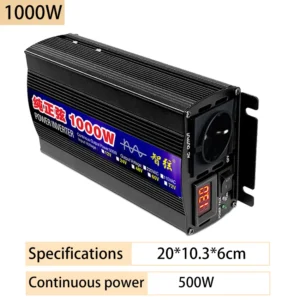 1000W 2000W Pure Sine Wave Inverter DC 12V 17V 24V To AC 220V 60Hz Power Car Inverters With LED Display Converter - AliExpress 13 - Color : 1000W - Socket Type : Europe - Input Voltage : 24V - Output Voltage : 220V50HZ - Ships From : China Mainland