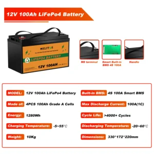 LiFePO4 Battery 12V 24V 48V 100Ah 200Ah 300Ah Lithium Battery Pack Built-in BMS Grade A Cells 6000+ Cycle PL EU Stock - AliExpress 44 - Color : 12V 100Ah Pack - Ships From : China Mainland