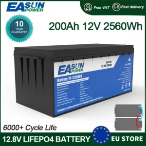 EASUN 12V 24V Lifepo4 Battery 100AH 200AH Grade A Parallel and Customizable +6000 Cycle Life Poland Stock for Home and Outdoor - AliExpress 13 - Color : 24V 100AH