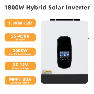 Y&H 1.8KW 3KW Hybrid Solar Inverter 12V 24V to AC230V Off Grid Inverter with 80A MPPT Solar Charger Controller - AliExpress 13 - Color : 1.8KW-12V BAT - Output Voltage : AC 220-240V - Ships From : GERMANY