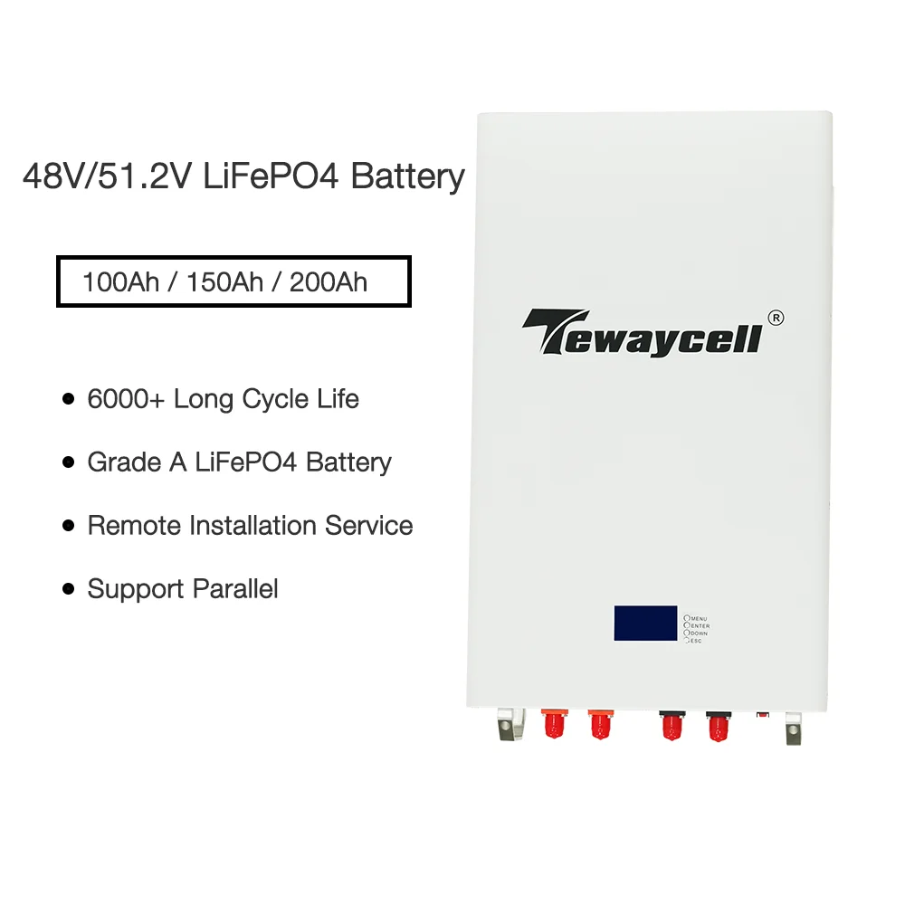 Tewaycell 48V 100Ah 200Ah Powerwall 5KWh 10KWh LiFePO4 Battery Pack With RS485 CAN 6000 Cycles Built-in BMS Solar System NO TAX - AliExpress 44 - Color : 16S-100AH-5.1KWh - Ships From : China Mainland - Image 4